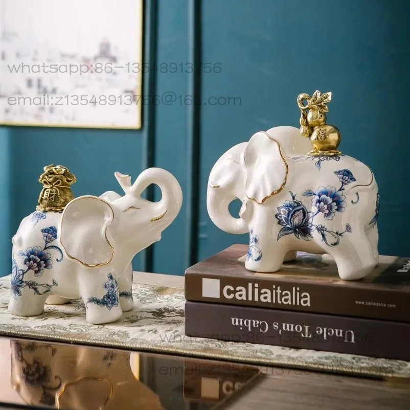 ceramic-elephant-gourd-retro-american-lucky-living-room-decoration-tv-cabinet-a-pair-of-tabletop-porch-senior-ornament