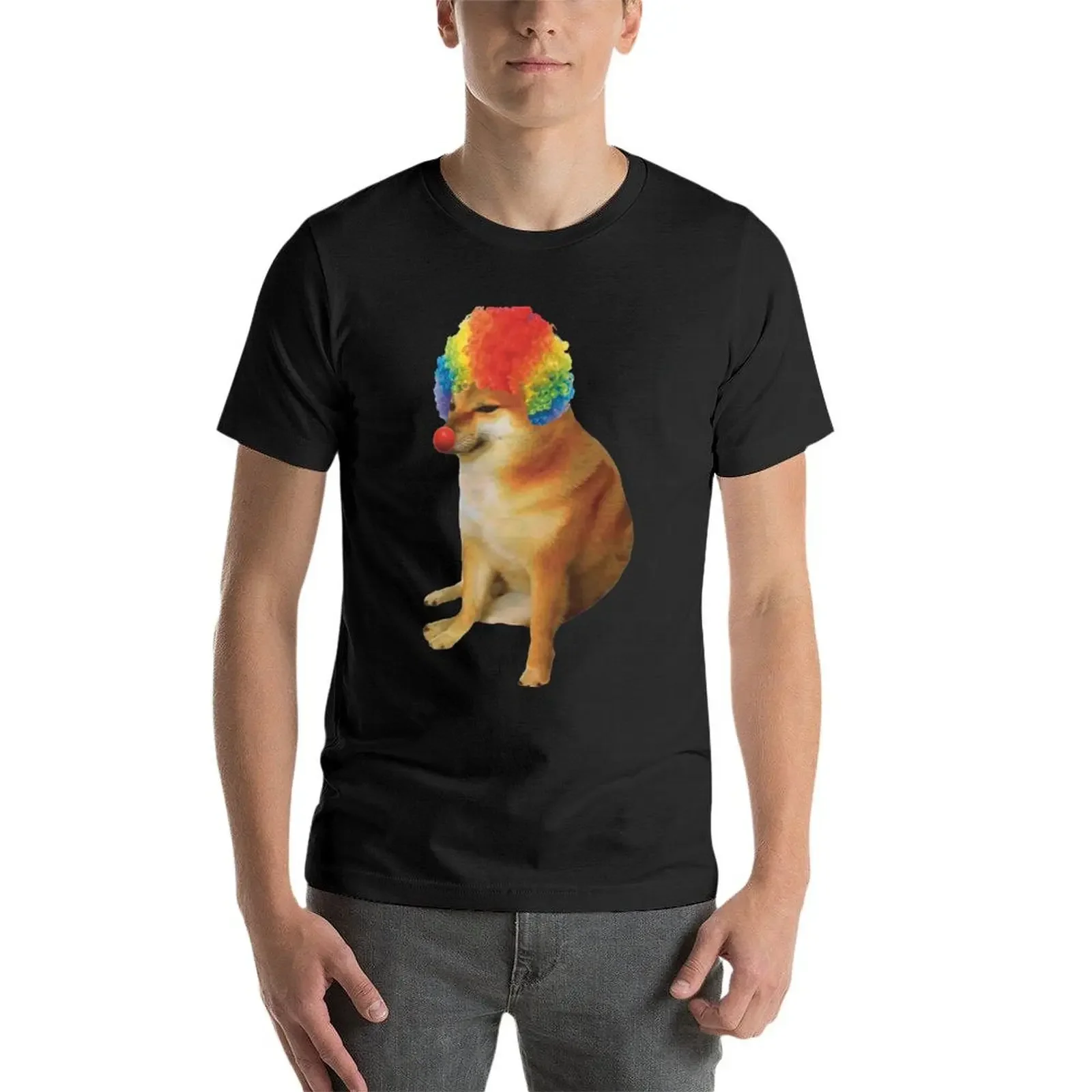 Cheems Doge Clown T-Shirt anime baggy shirts T-shirt men