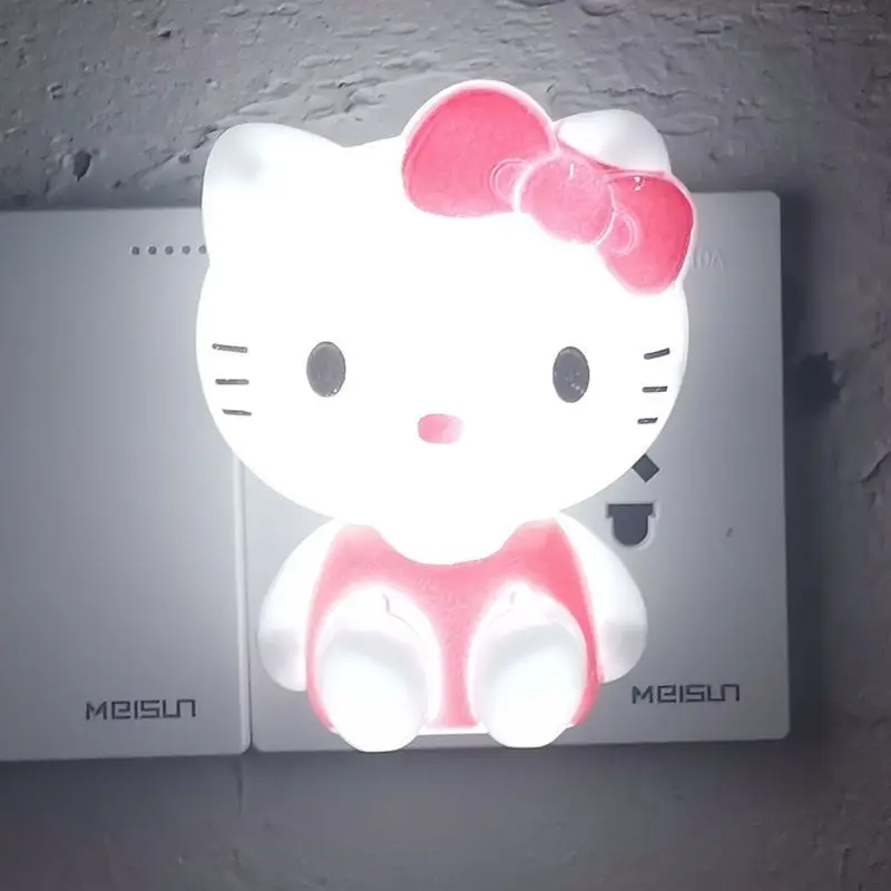 

Hello kitty Stuff Night Lights Plug-in switch White light bedroom bedside girl cute sleep baby feeding Night light Wall Decor
