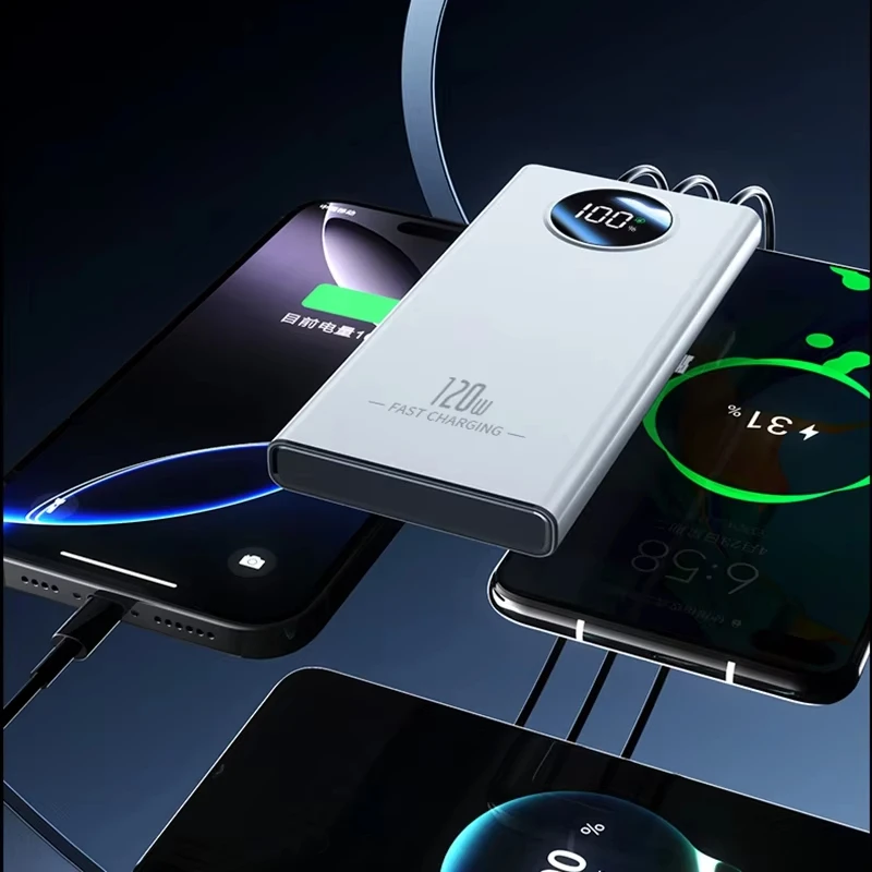 Xiaomi 50000mAh Large Capacity Portable Power Bank 120W Fast Charging Power Bank Thin Battery Charger for IPhone Samsung Huawei