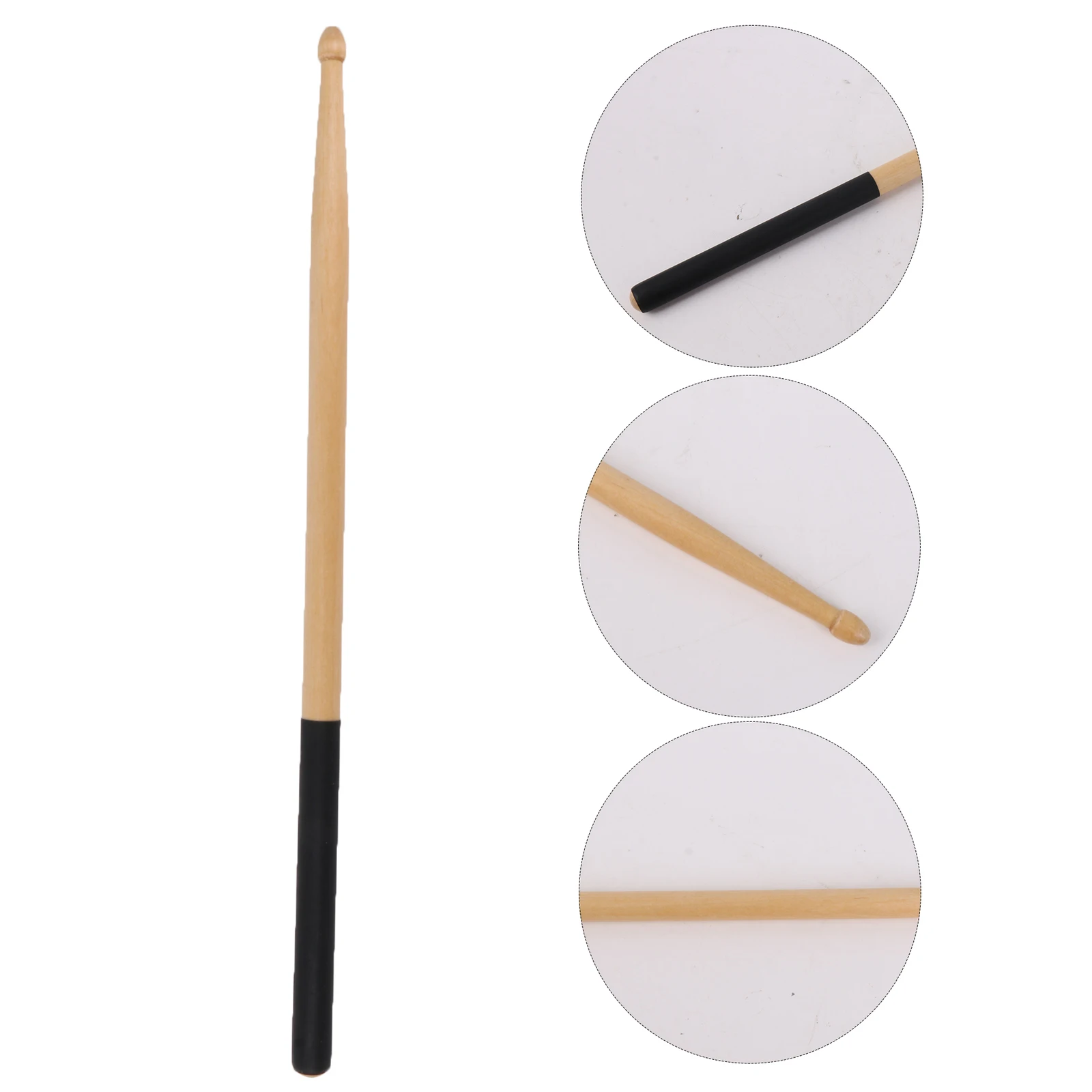 4pcs Wooden Drum Stick Non-Slip 5A Black for Rock Jazz Blues