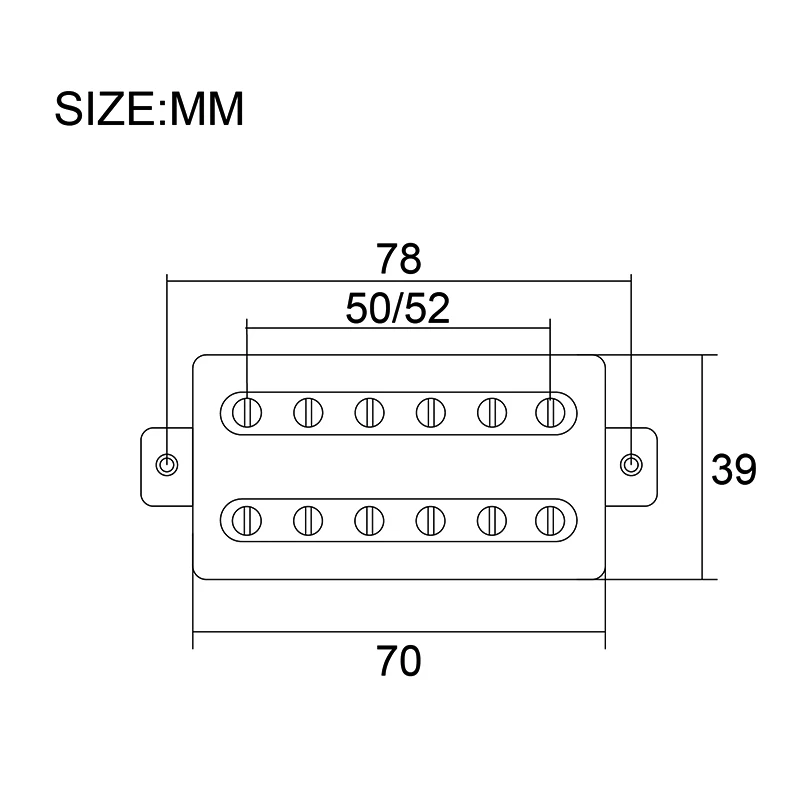 Ii Stil Messing abdeckung E-Gitarre Pickup Spule Spliting Pickup Humbucker Dual Coill Pickup n 7,5 k/b15k Ausgang schwarz