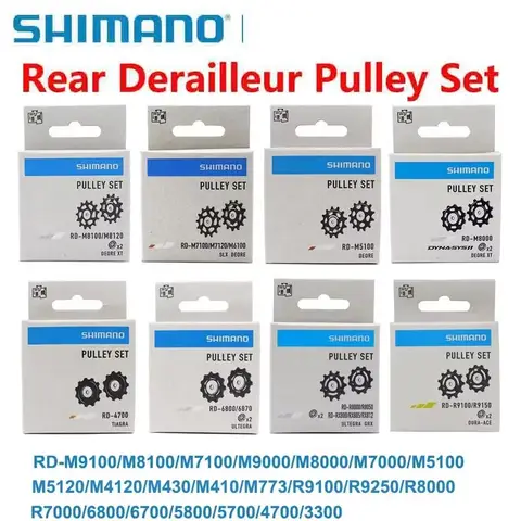 Shimano MTB ROAD BIKE Rear Derailleur Pulley Set Deore XT XTR SLXM9100 M8100 M8000 M7100 M6100 M5120 R9150 R7000 RX810 5800 4700