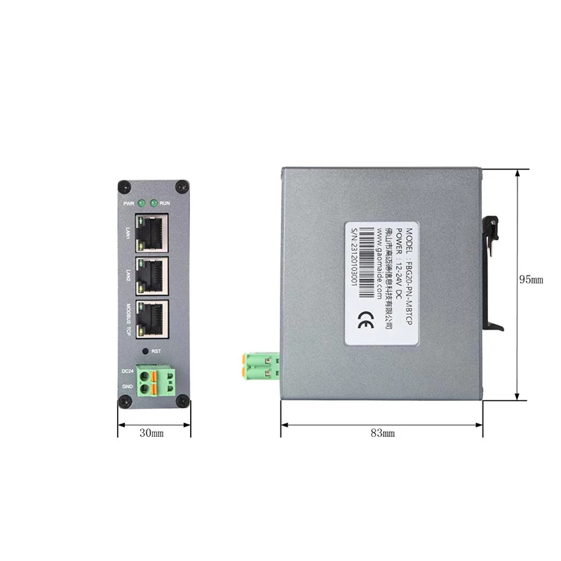 Profinet to Modbus TCP master-slave gateway PN communication protocol converter Bus module GSD