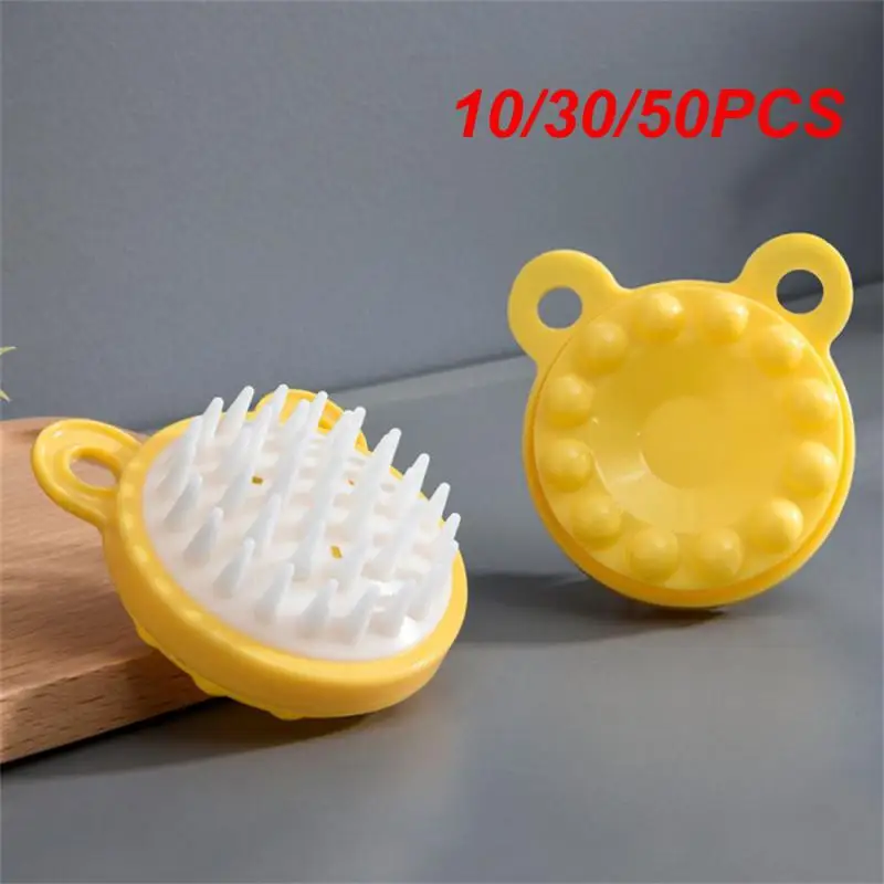 10/30/50PCS Silicone Massage Comb Gentle And Flexible Relax Scalp Care Trend Anti-dandruff Brush Shampoo Brush Portable