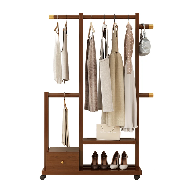 

Light luxury floor coat rack household bedroom vertical hanger simple multi-functional living room