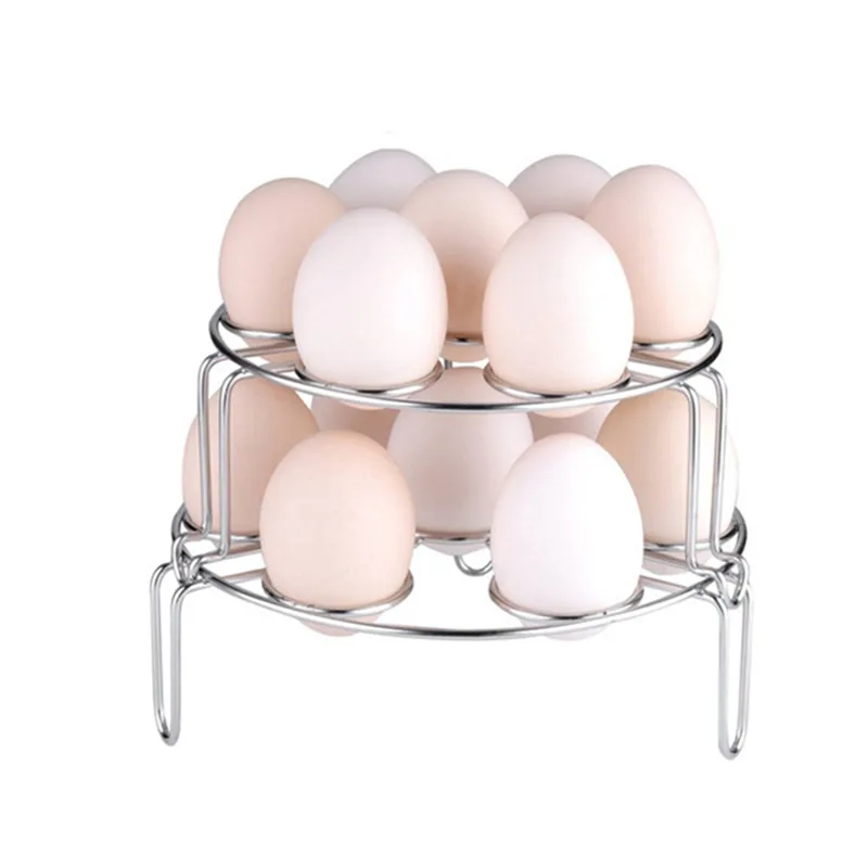 Stackable Egg Steamer Rack Air Fryer Pressure Cooker Double-Layer Steaming Grid Stand Tray Non-Stick Cookware Kitchen Utensils