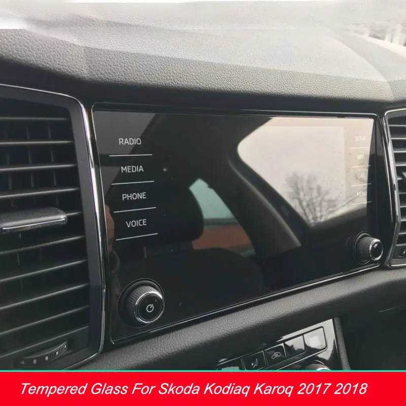 8 Inch Screen Protective Film Car GPS Navigation Tempered Glass Screen Protector For Skoda Kodiaq Karoq 2017-2018