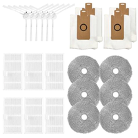 -ABAB For Xiaomi Lydsto W2 Robot Vacuum Cleaner Spare Parts Side Brush Filter Rags Dust Bag Replaceable Parts Accessories