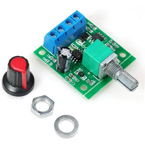 DC Motor Speed Controller，1.8v 3v 5v 6v 7.2v 12v 2A 30W Low Voltage DC Motor Speed Controller PWM 1803BK 1803B Adjustable Driver