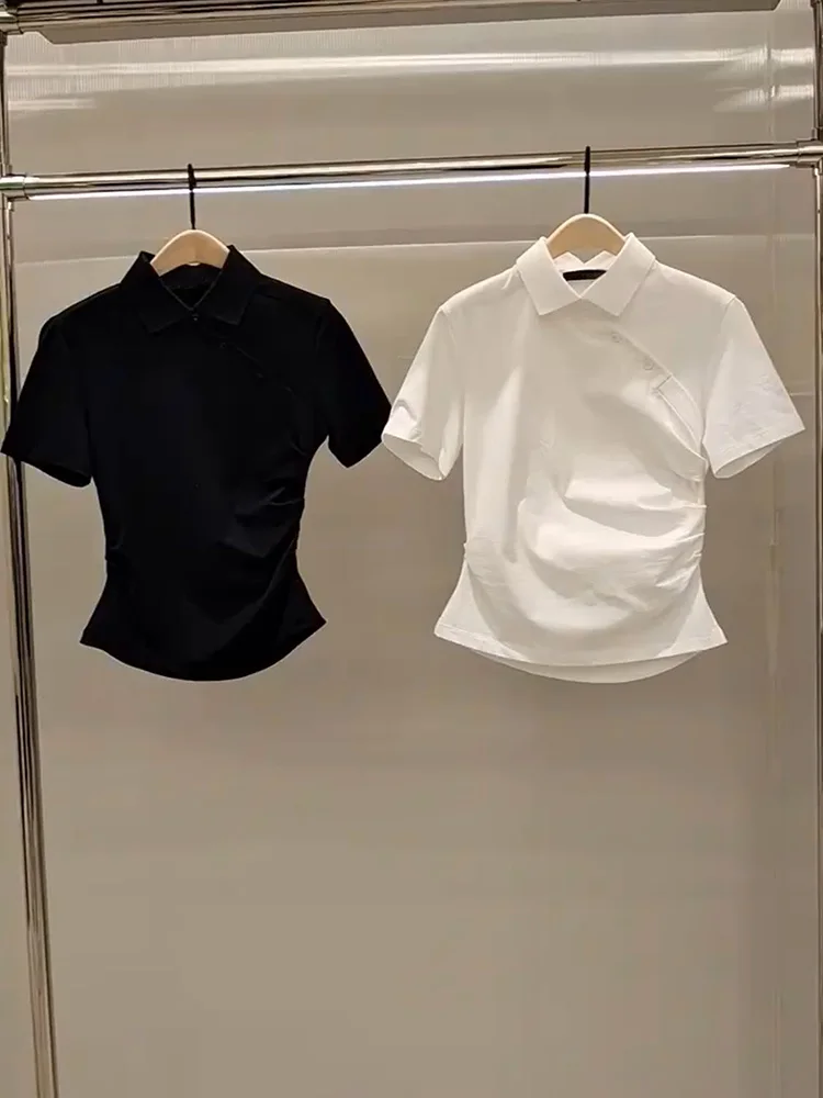 

Женская летняя модная повседневная футболка с коротким рукавом, белая, прямого кроя, шелковистая