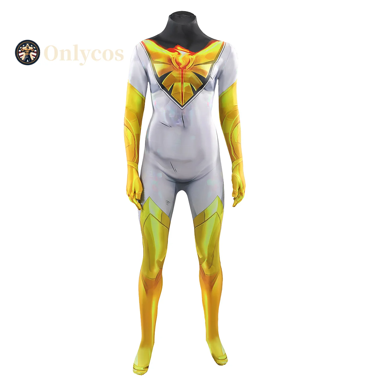 Rivals White Crown Phoenix Jean Grey Cosplay Costume Zentai Female Halloween Party Bodysuit Onlycos view 5