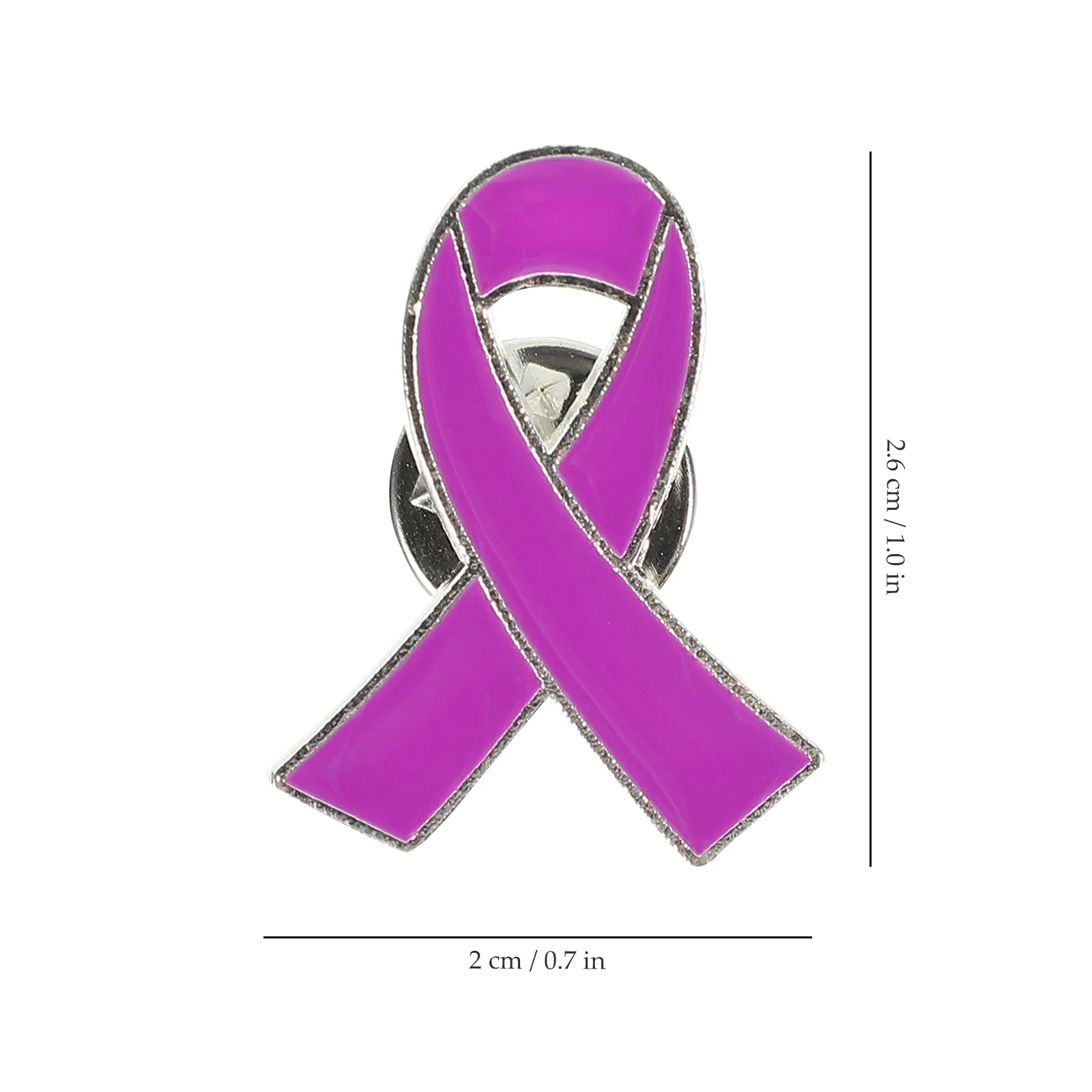 

30pcs Purple Brooch Pin Zinc Alloy Awareness Ribbon For Anti-Violence Support Metal Lapel Badge Decor