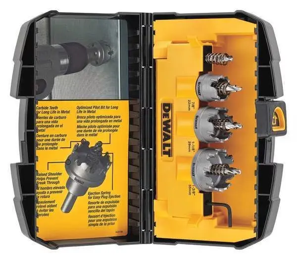 3 Pc. Metal Cut Carbide Holesaw Set