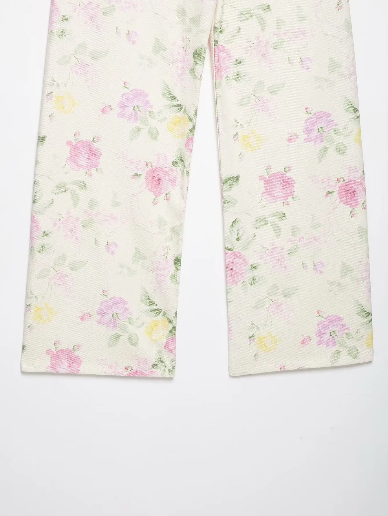 KONDALA Damen Blumen-Denim-Hose Neu 2026 Sommer Trendige High-Street Weite Hose Elegante Schicke Urlaubshose mit Niedriger Taille – Detail 9