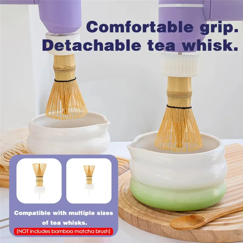 

ABBZ-Electric Bamboo Whisk Matcha Brush Quickly Whisking Matcha Tool Home DIY Tea-Making Tools