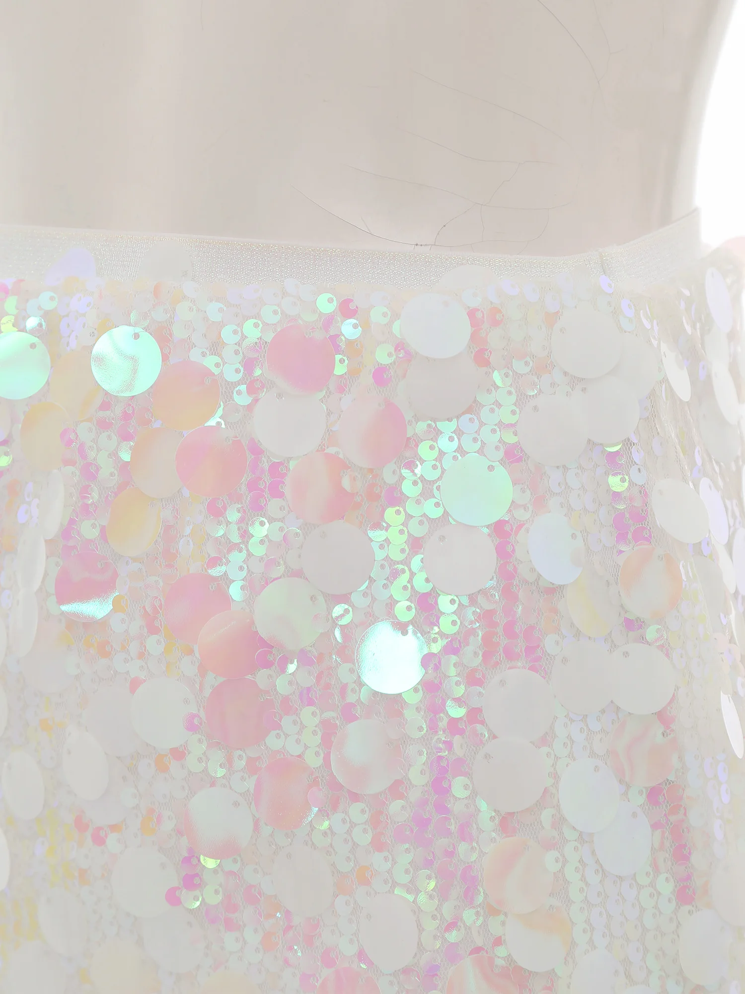 

Women Shiny Sequin Pencil Skirts Rave Party Sparkly High Waist Bodycon Miniskirt for Club Music Festival Stage Performance
