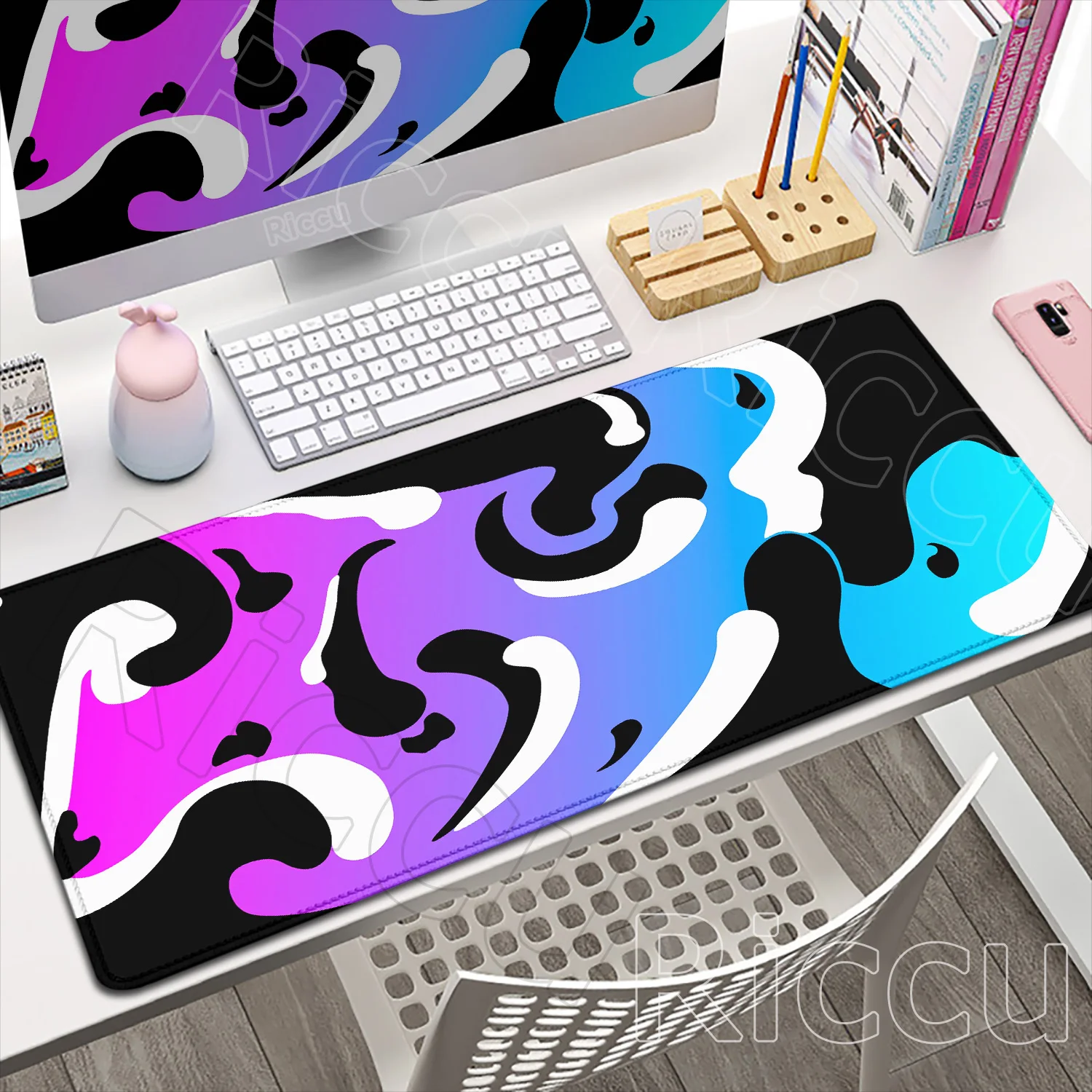 Alas Mouse Cair Strata Baru, Alas Keyboard Gaming Besar, Alas Mouse Topografi, Alas Meja Anti Selip untuk PC