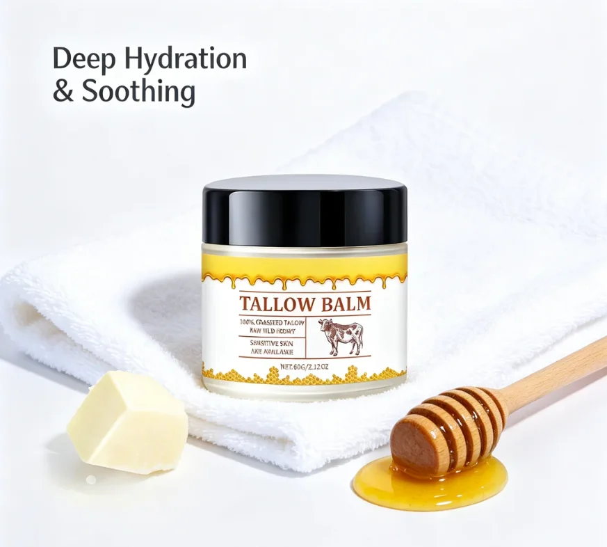 

OUHOE Tallow Balm, Hydrating & Soothing Face and Body Cream, Gentle Moisturizer for Sensitive Skin