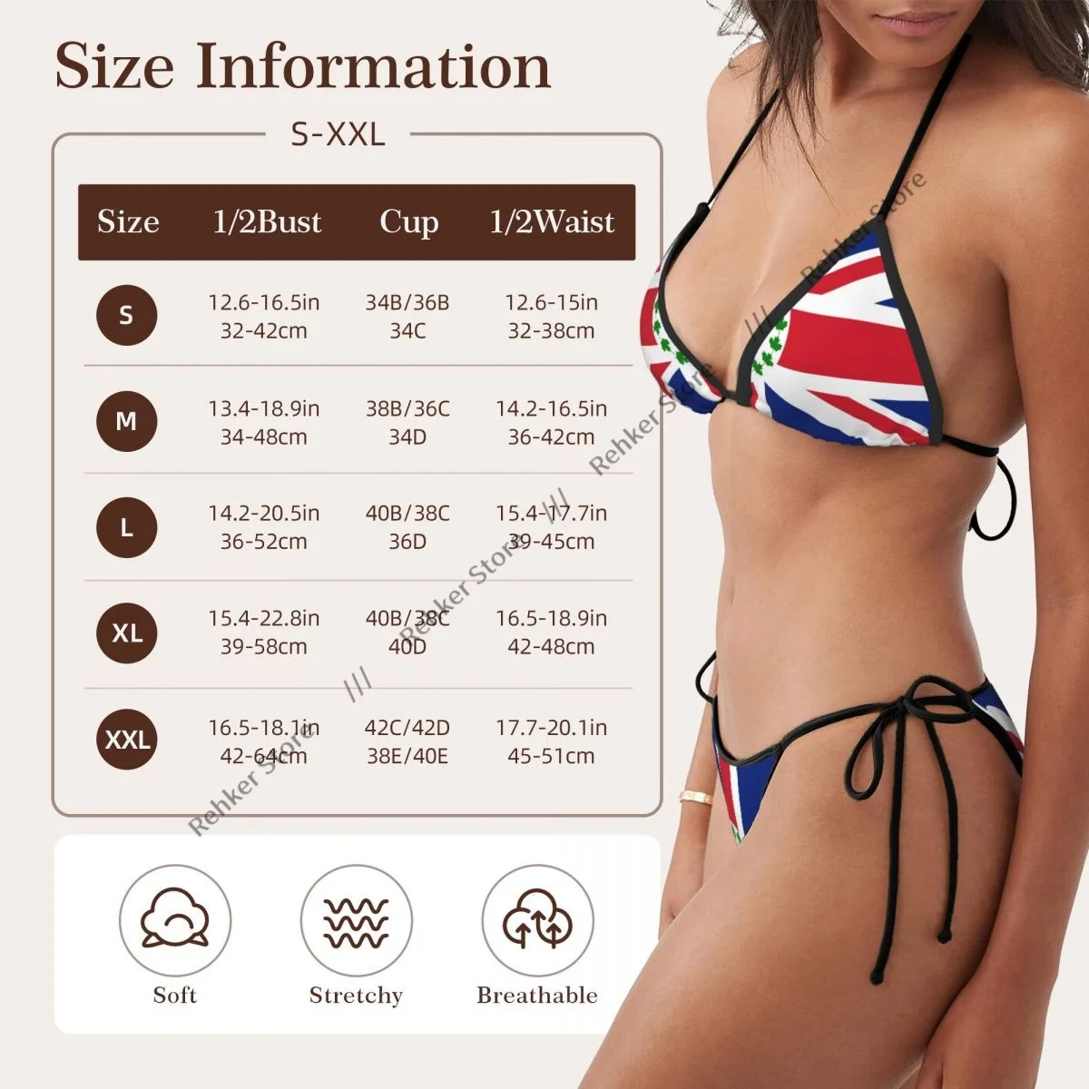 Bikini Set Costumi da bagno Donna Sexy Push Up Costume da bagno da bagno Bandiera del tenente Governatore di Nova Scotia Estate brasiliana