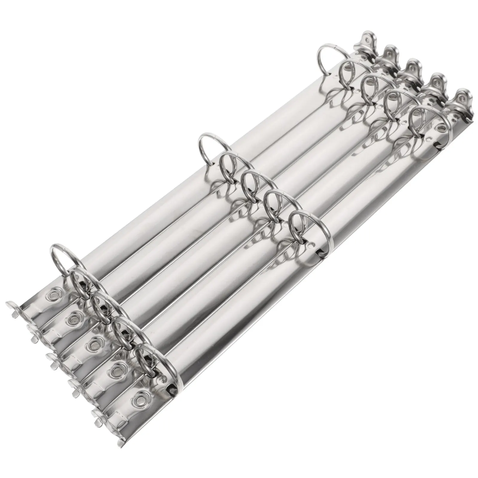

5Pcs Metal Ring Mechanism 3-Ring Binder for Loose Leaf Notebook Planner File Binder Office School Home Use Accessories