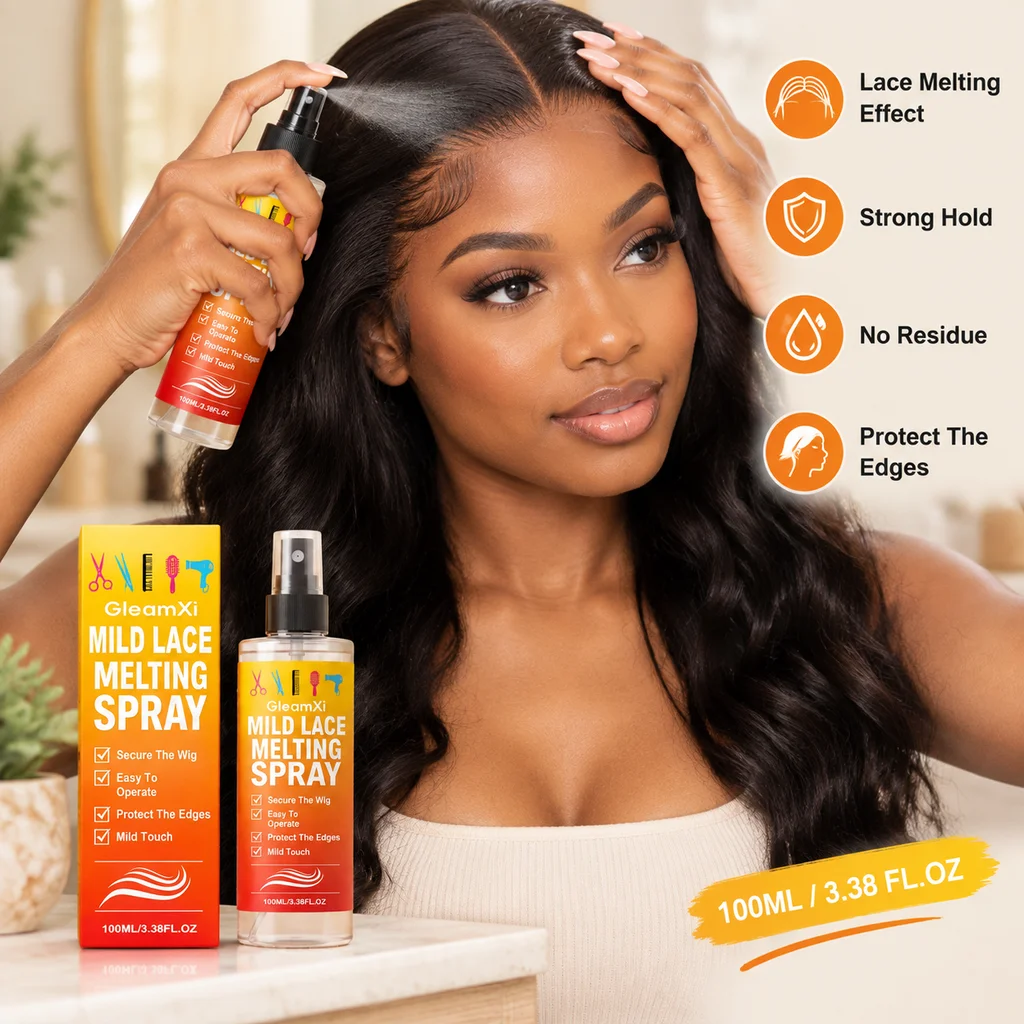Lace Melting Spray Wig Adhesive Strong Hold Fast Drying Waterproof Invisible Glue Lace Front Wig Fixing Spray Natural Hairline