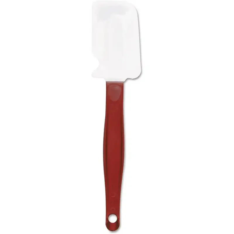 High Heat Resistant Silicone Heavy Duty Spatula/Food Scraper, 9.5-Inch, 500 Degrees F, Red Handle