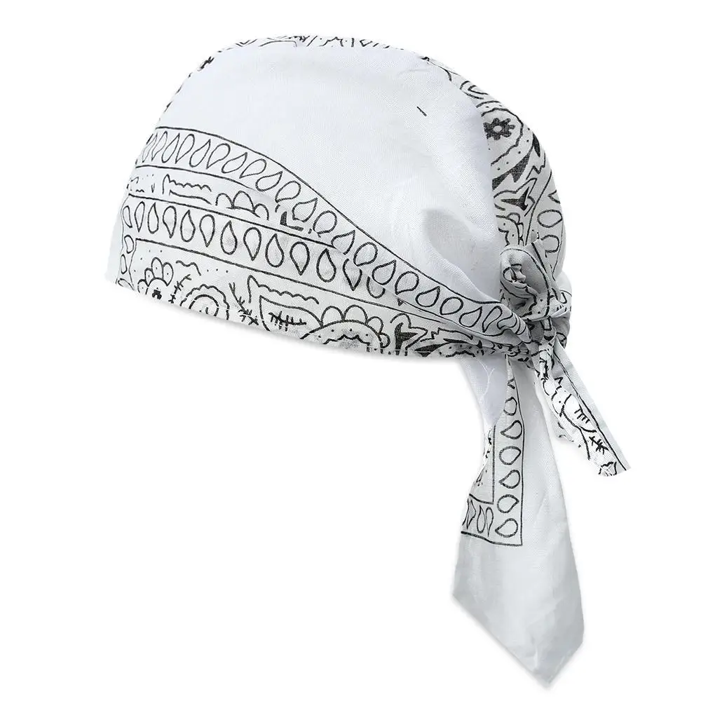 Men Women Quick Dry Cotton Pirate Hat Outdoor Sport Bandana Headscarf Cancer Chemo Cap