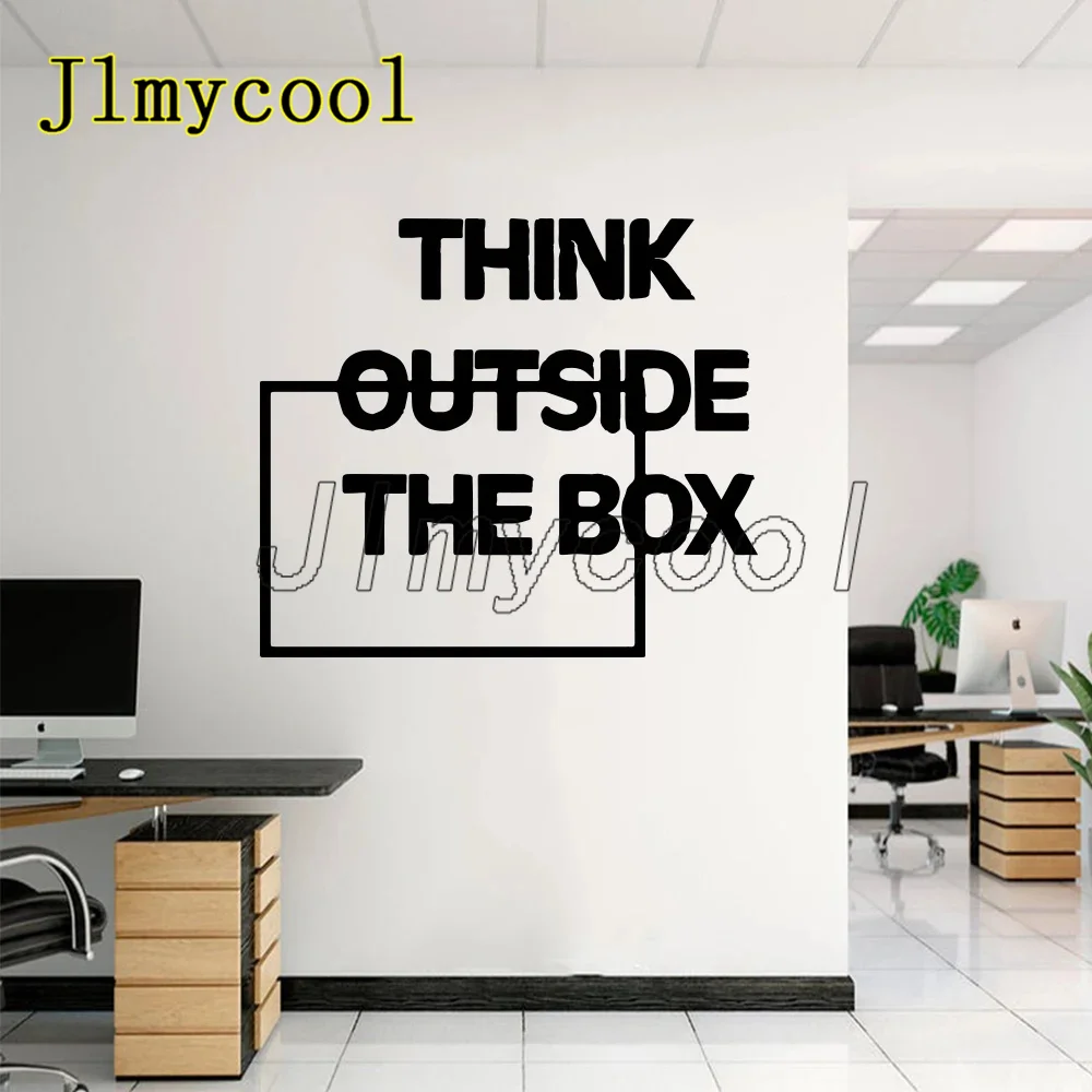

Creative Think Outside The Box Wall Decal Living Room Removable Mural for Bedroom Decoration Background Wall Art Decal Sticker