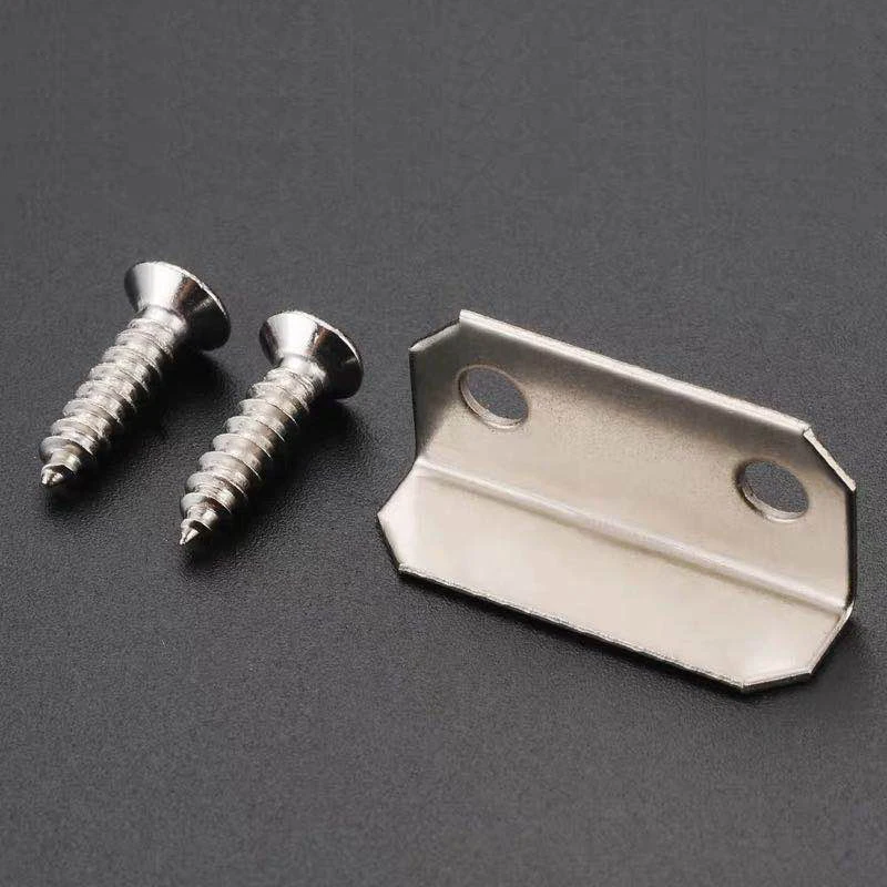 

20PCS Thickened Wardrobe Drawer Lock 7-type Lock Blocking Plate Locking Tongue Locking Plate Hanging Plate Middle Pressing Plate
