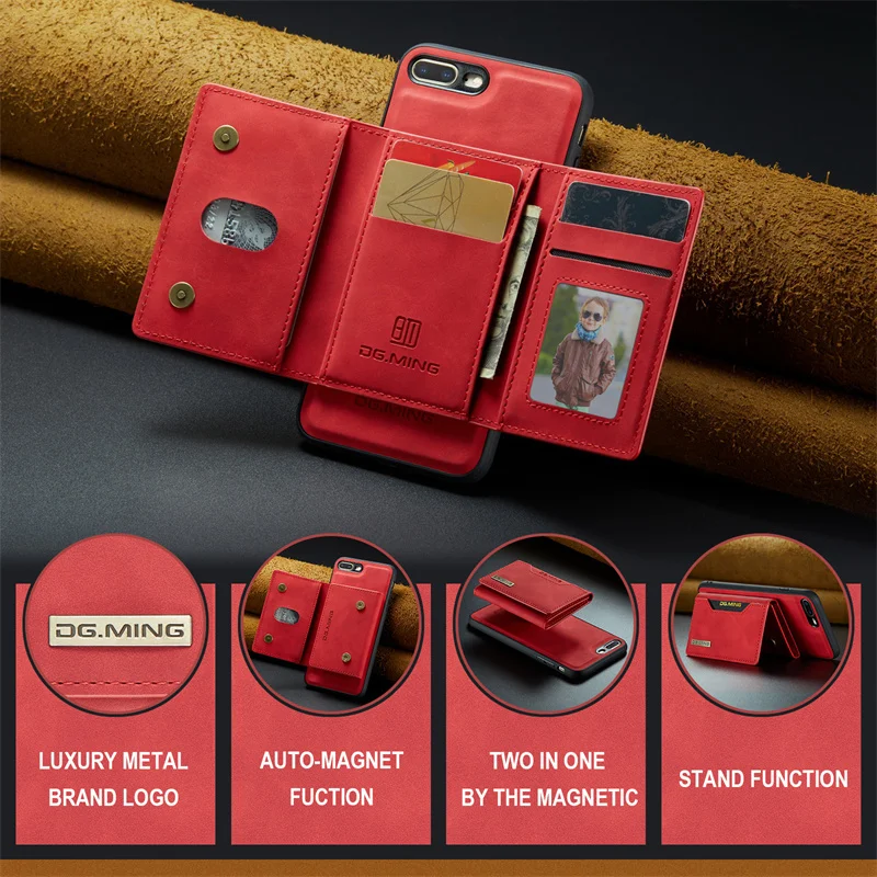 

Magnetic Leather Phone Case For Apple iPhone 15 14 13 12 11 Pro Max 7 8 Plus Luxury Wallet Card Slot Phone Cover Accessories