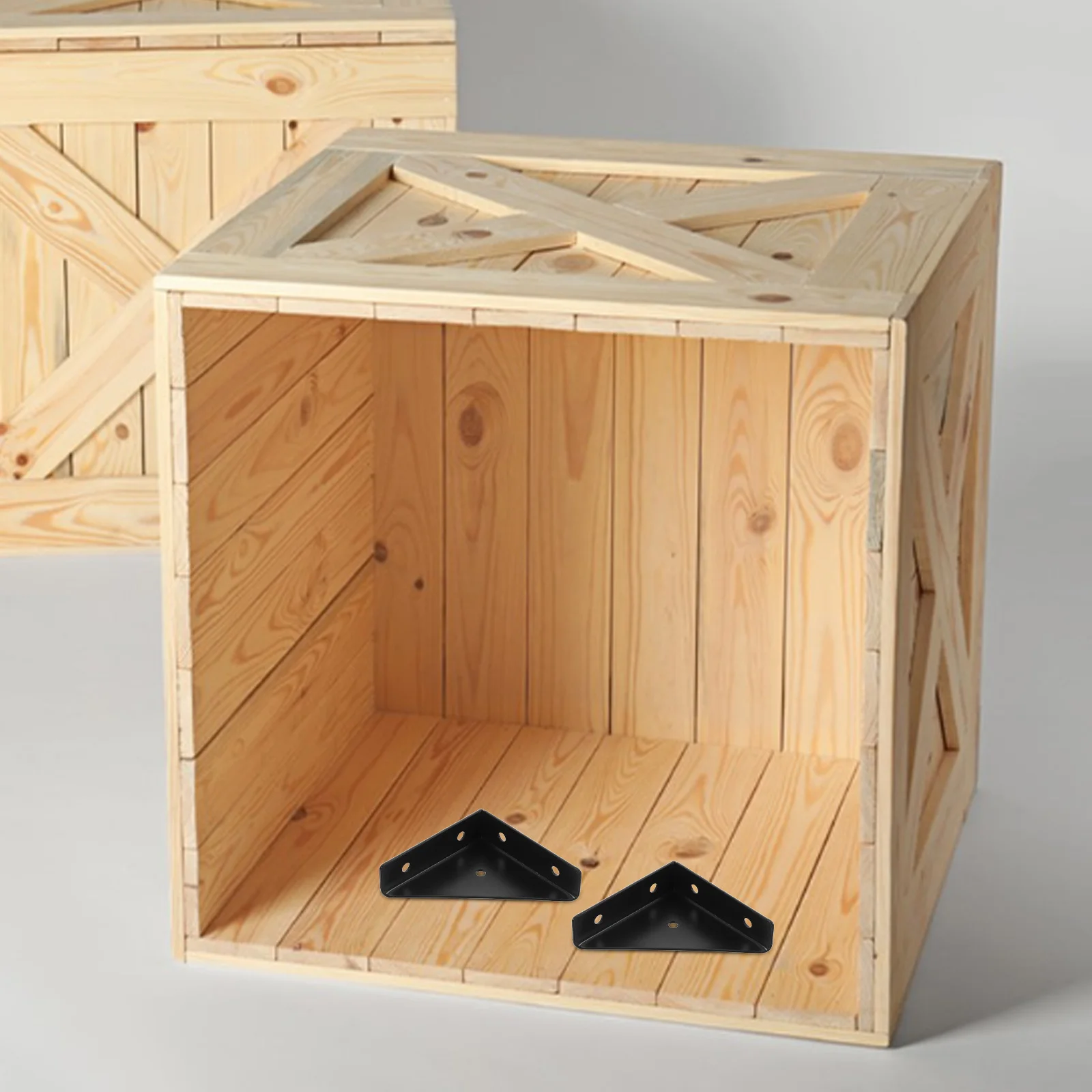 

Stainless Steel Triangular Bracket Set for Desk Bed Frame Stability and Furniture Fastening