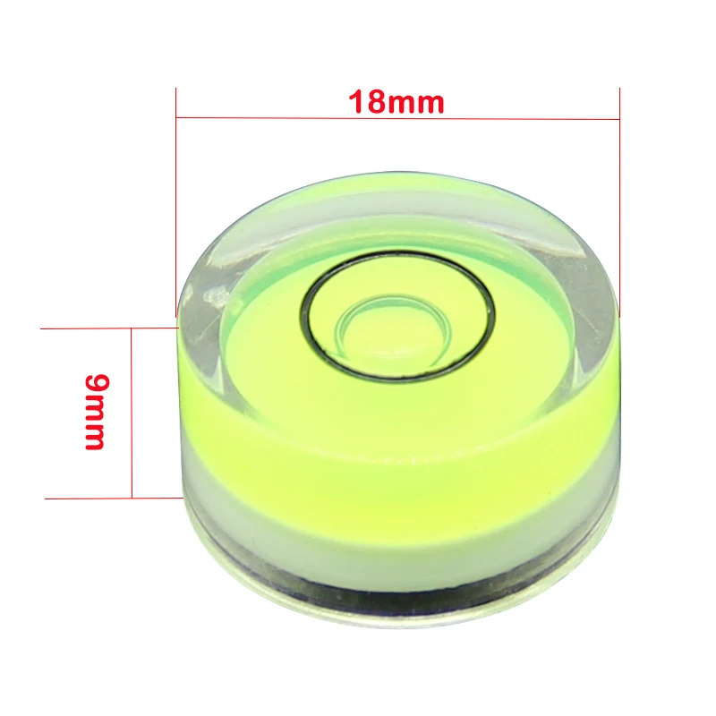 (100 peças/lote) 18*9mm nível de espírito de alta precisão mini nível de bolha portátil nível de espírito de alta precisão le