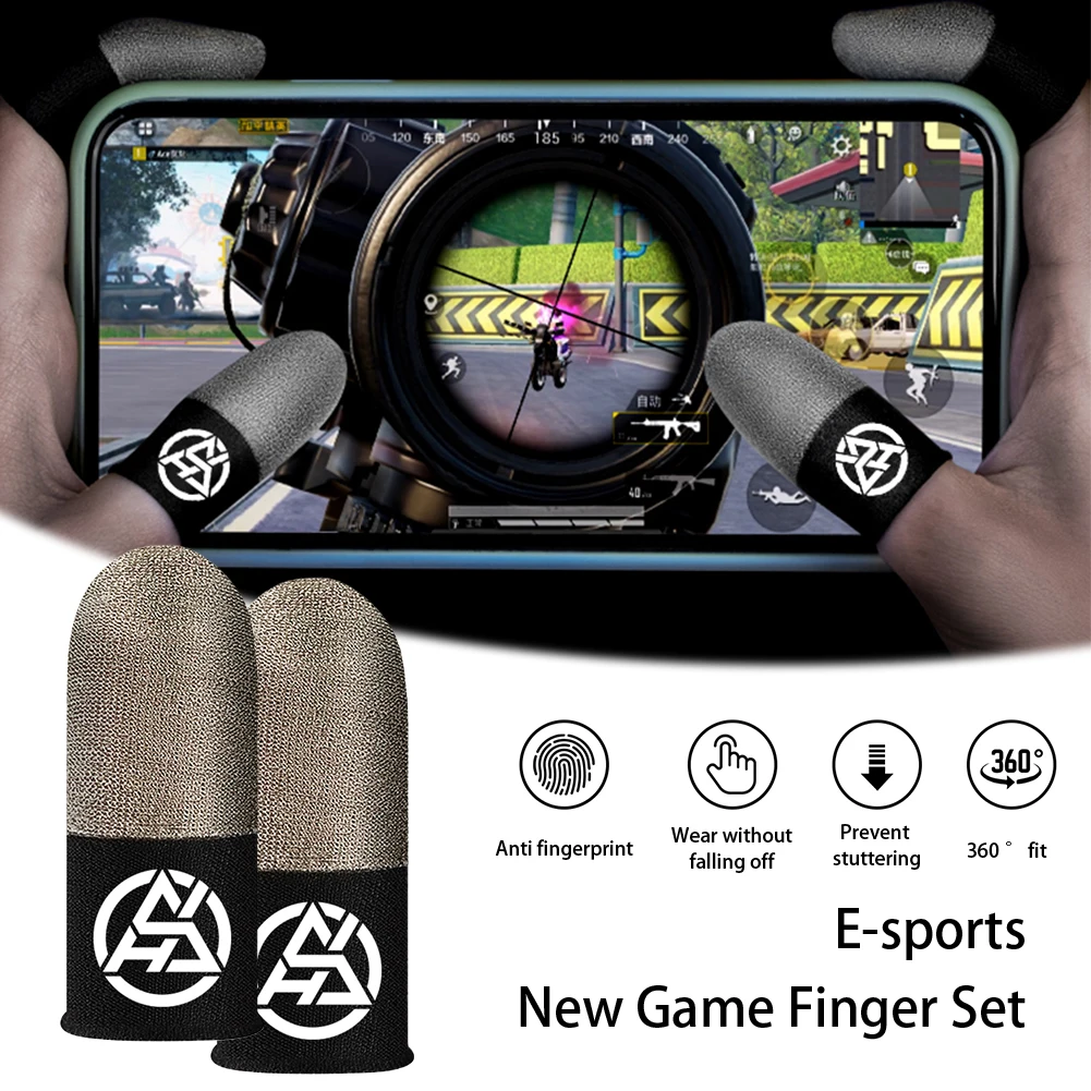 1/2 Pair Luminous Fingertips Non-slip Sensitive Mobile Touch Glove Breathable for PUBG Mobile Gaming Sweat-Proof Fingertip Cove