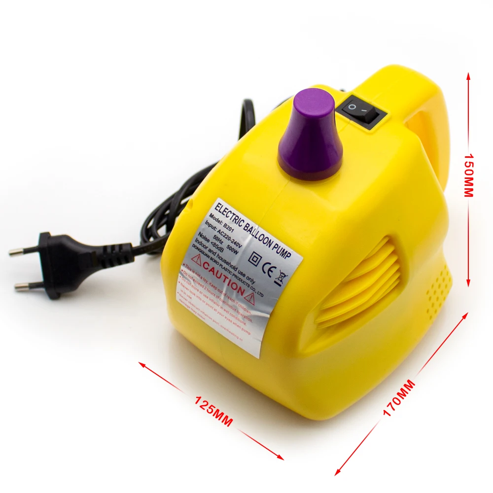 Minibomba eléctrica portátil para globos, inflador de un solo orificio, máquina de inflado rápido de 500W para fiesta de boda