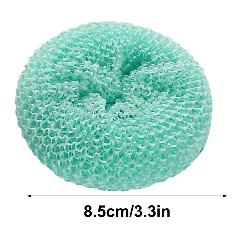 Kitchen Sponges Soft Fiber Cleaning Ball Design Dishwashing Scrubber Non-Scratch Sponge Multipurpose Cleaner Scouring Pad