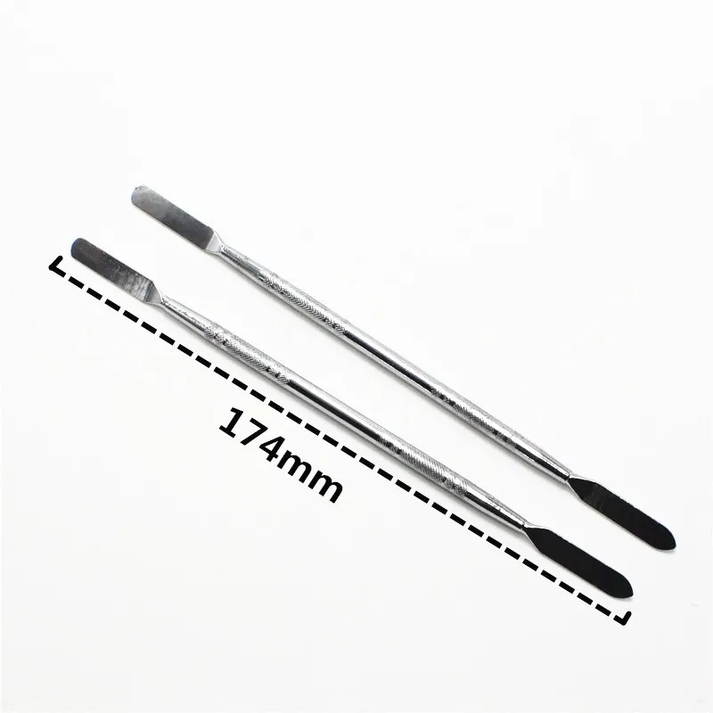 3szt Szpatułka do mieszania ze stali nierdzewnej Narzędzie Spatuler Rod Dental Nail Art Makeup Foundation Eyeshadow Mixing Stick Color Tools