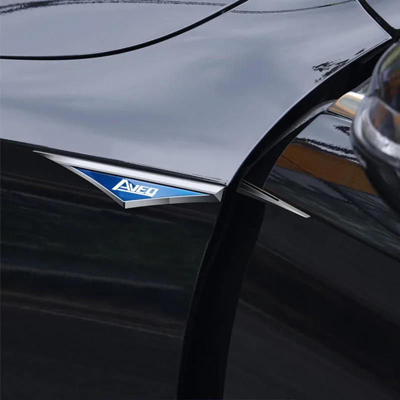 

2Pcs Car Chrome Modified Car Body Side Doors Blade Car Stickers for AVEO Auto Accessories