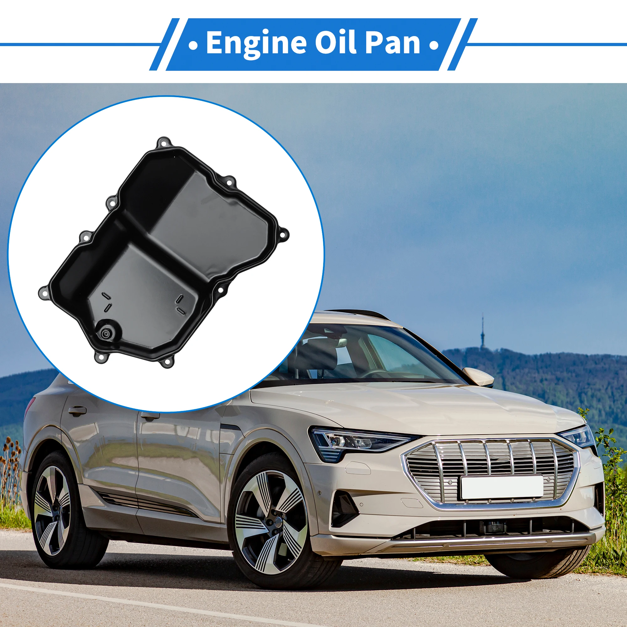 

UXCELL 1 Pc No.265841/09M321361A Engine Oil Pan for Audi Q3 2015-2018 Steel Black
