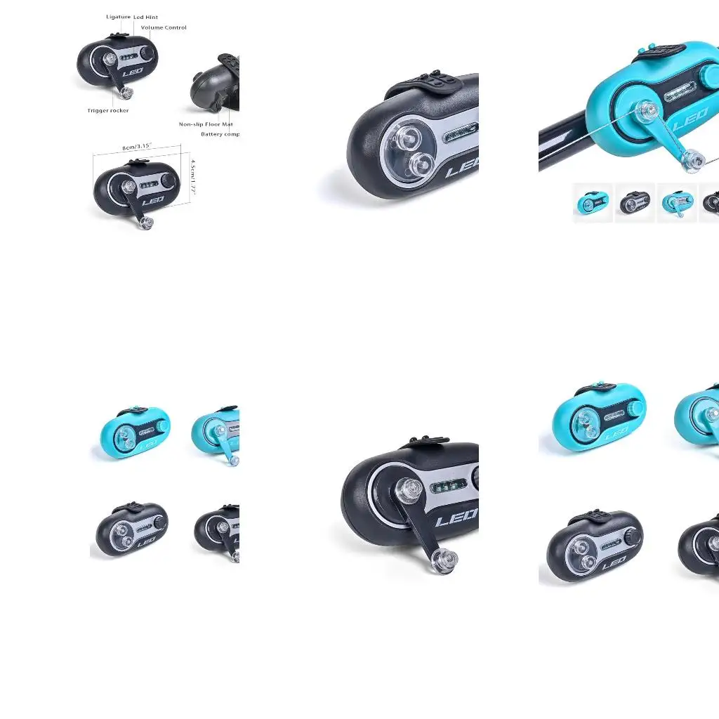 Q39E LED Light Night Fishing Rod Tip Fish Alarm Alert Clip Bells Ring Glow Electronic Buffer Lure Sea-pole Accessories