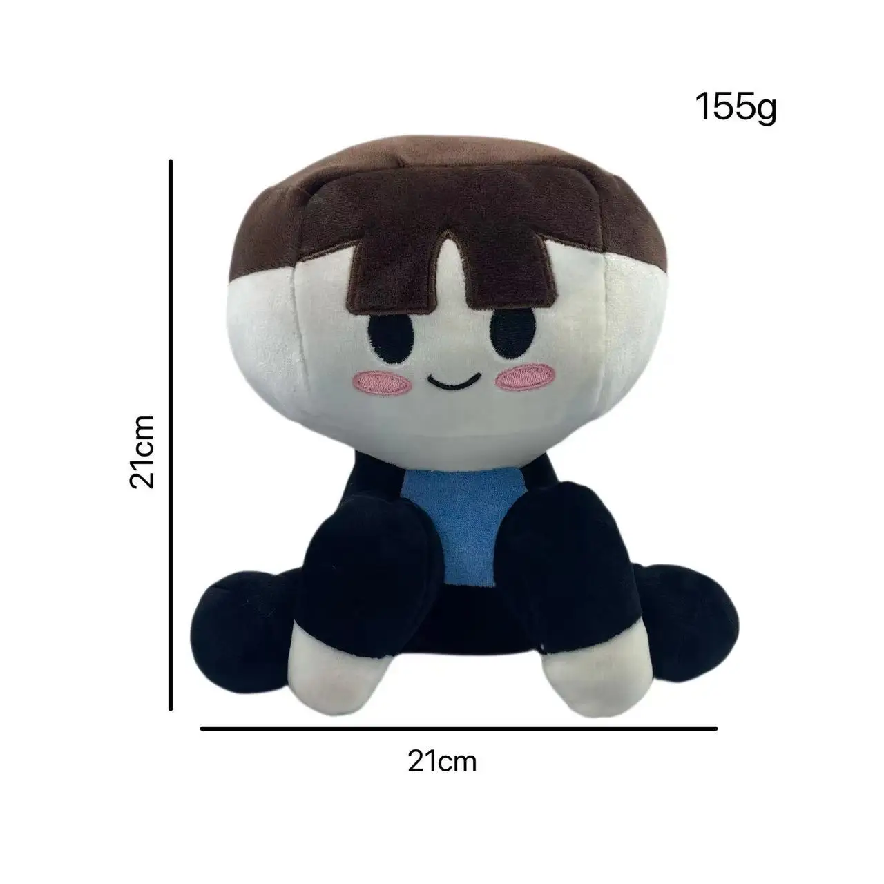8 PCS Set New Cartoon Character Plush Doll Colorful Outfit Figure Toy Home Decor Birthday Gifts for Children