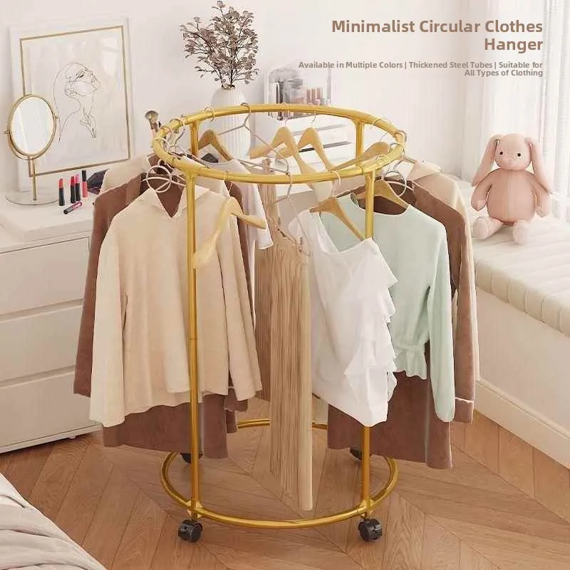 elegant-iron-art-clothing-display-rack-for-women's-kids'-wear-stores-with-wheels-luxury-clothes-hanger-storage-organizer