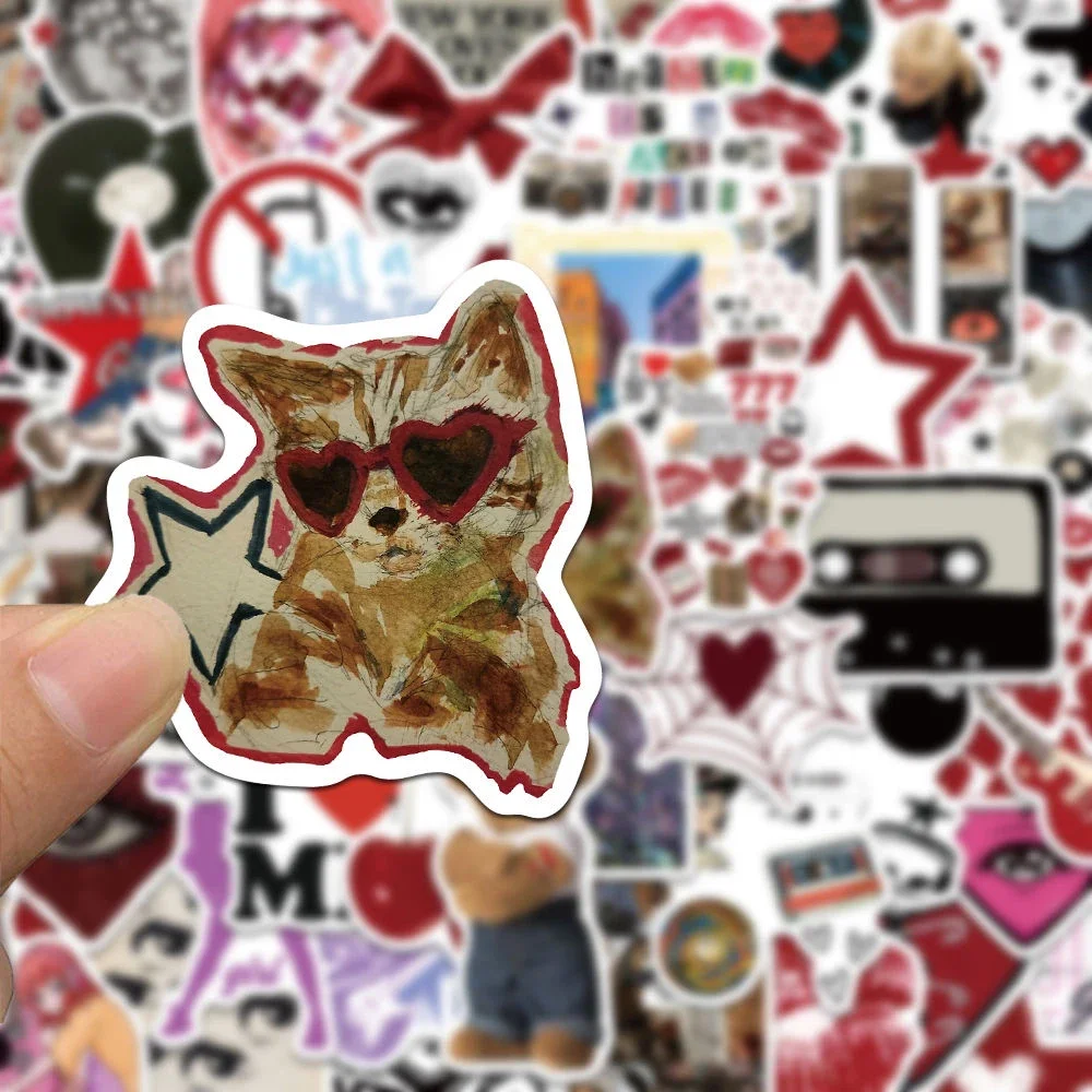 50pcs Cool Downtown Y2K Girls Stickers Trend Cartoon Decals Decoration DIY Skateboard Laptop Phone Bike Graffiti Kids Toys