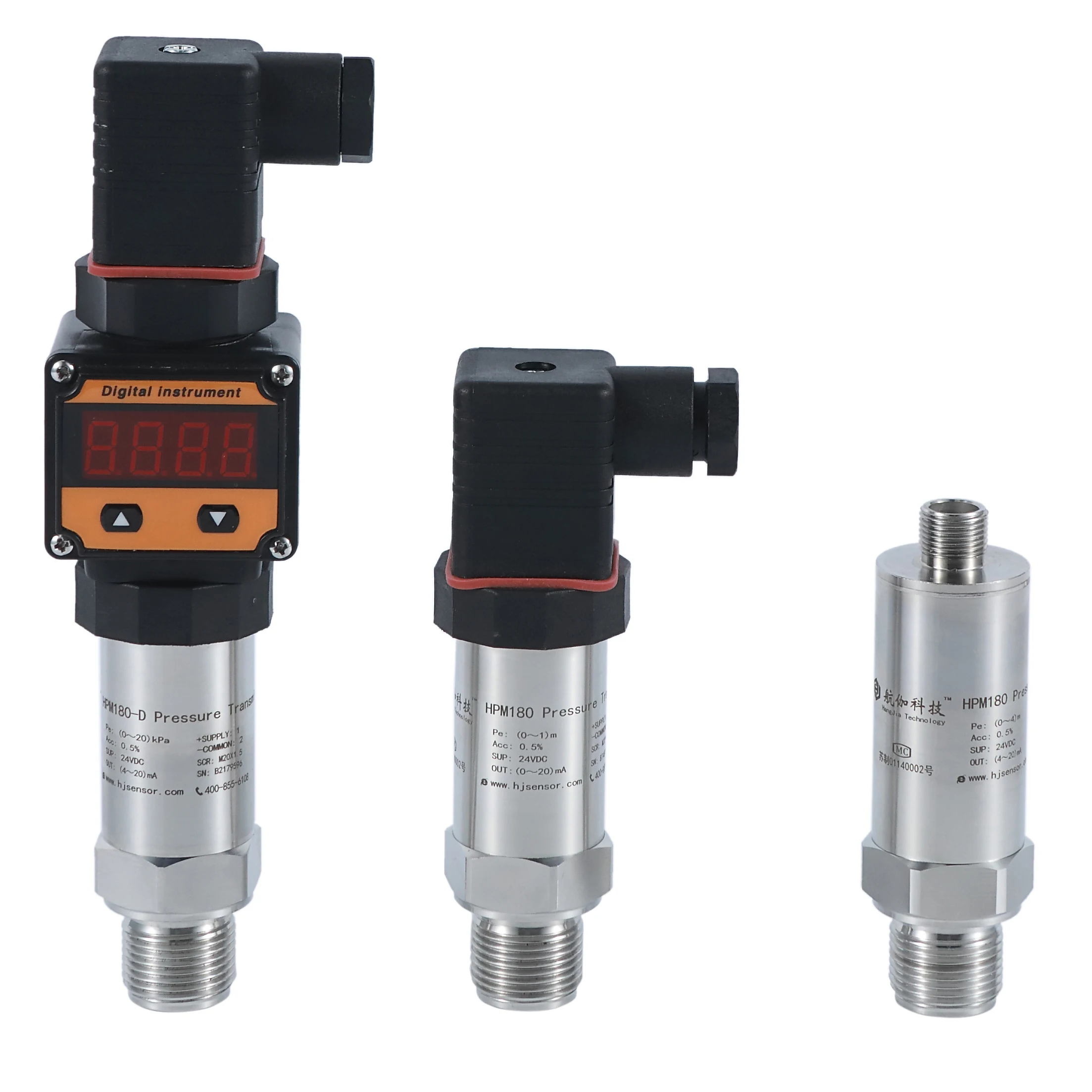 Delicate Temp Pt 100 Signal Output 4~20ma Hersman Electronic Connection Water Fuel Oil Pressure Sensor Oil Pressure Transmitter