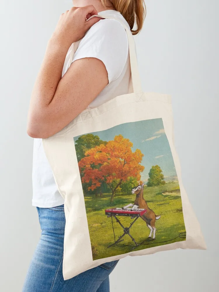 Practicing in the Meadow Tote Bag Fabric bag reusable shopping bag tote bags cloth bags Canvas Tote