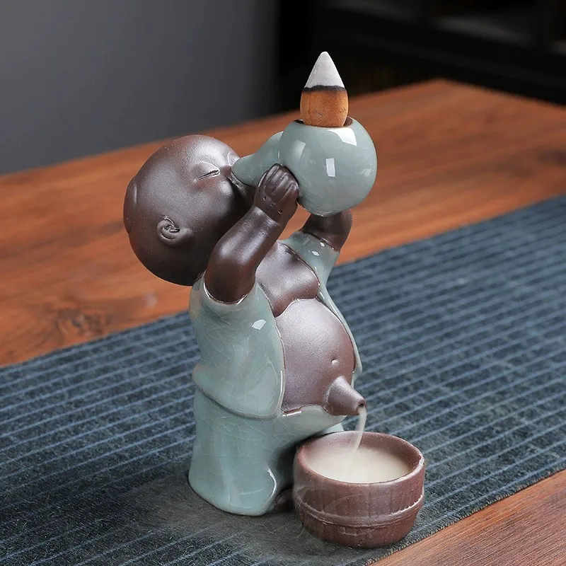 Creative Ice Crack Backflow Incense Burner Naughty Drink Wine Scense Ceramic Crafts Aroma Burner Ornaments Home Decor