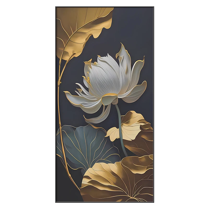 Moderne leichte Luxus-Wandleuchte für den Eingangsbereich, Veranda, Lotus-LED-Licht mit Bohrwand, vertikale Version des Wohnzimmers, Flurkor