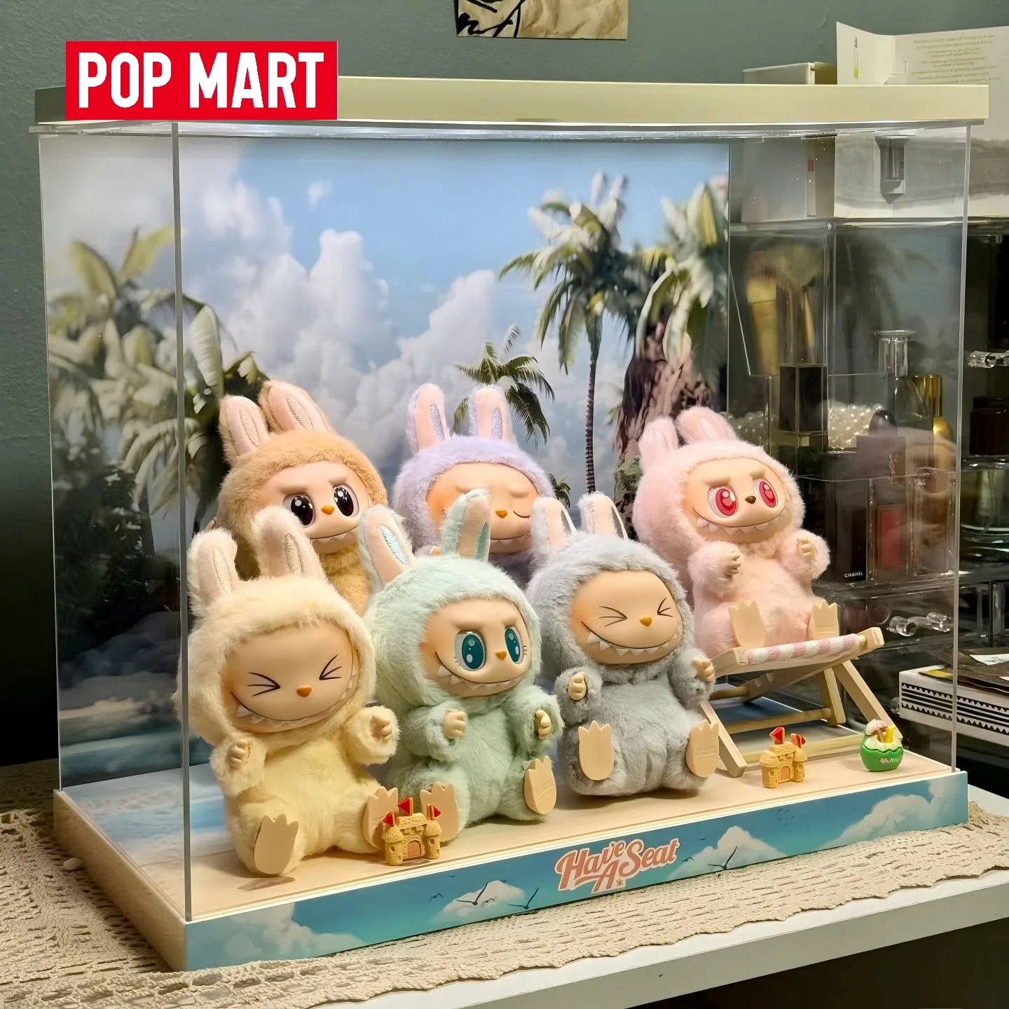 ORIGINAL POP MART THE MONSTERS LABUBU - Seri Have a Seat Boneka Vinyl Plush Blind Box Mainan Figur Anime Lucu Hiasan Meja