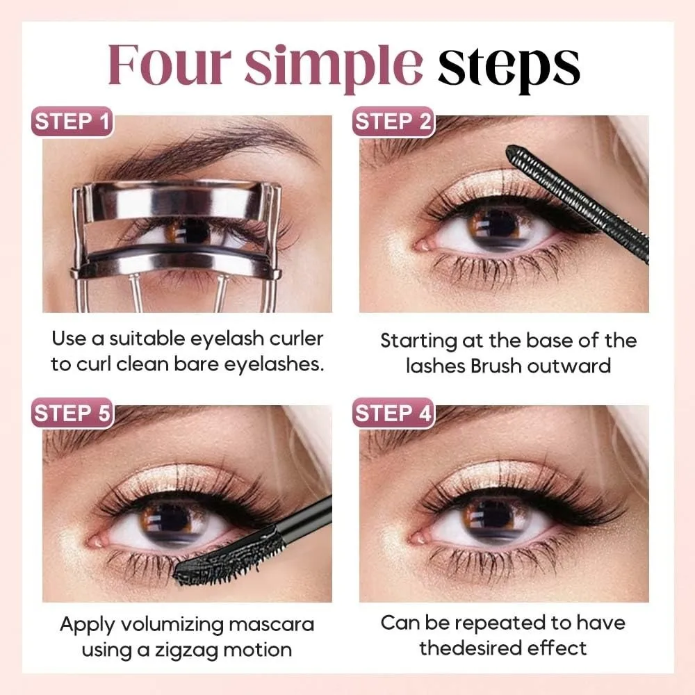 New Smudge Proof Waterproof Mascara Curling Effect Volumizing Effect Long Lasting Mascara Cosmetics Eyes Makeup Women Makeup