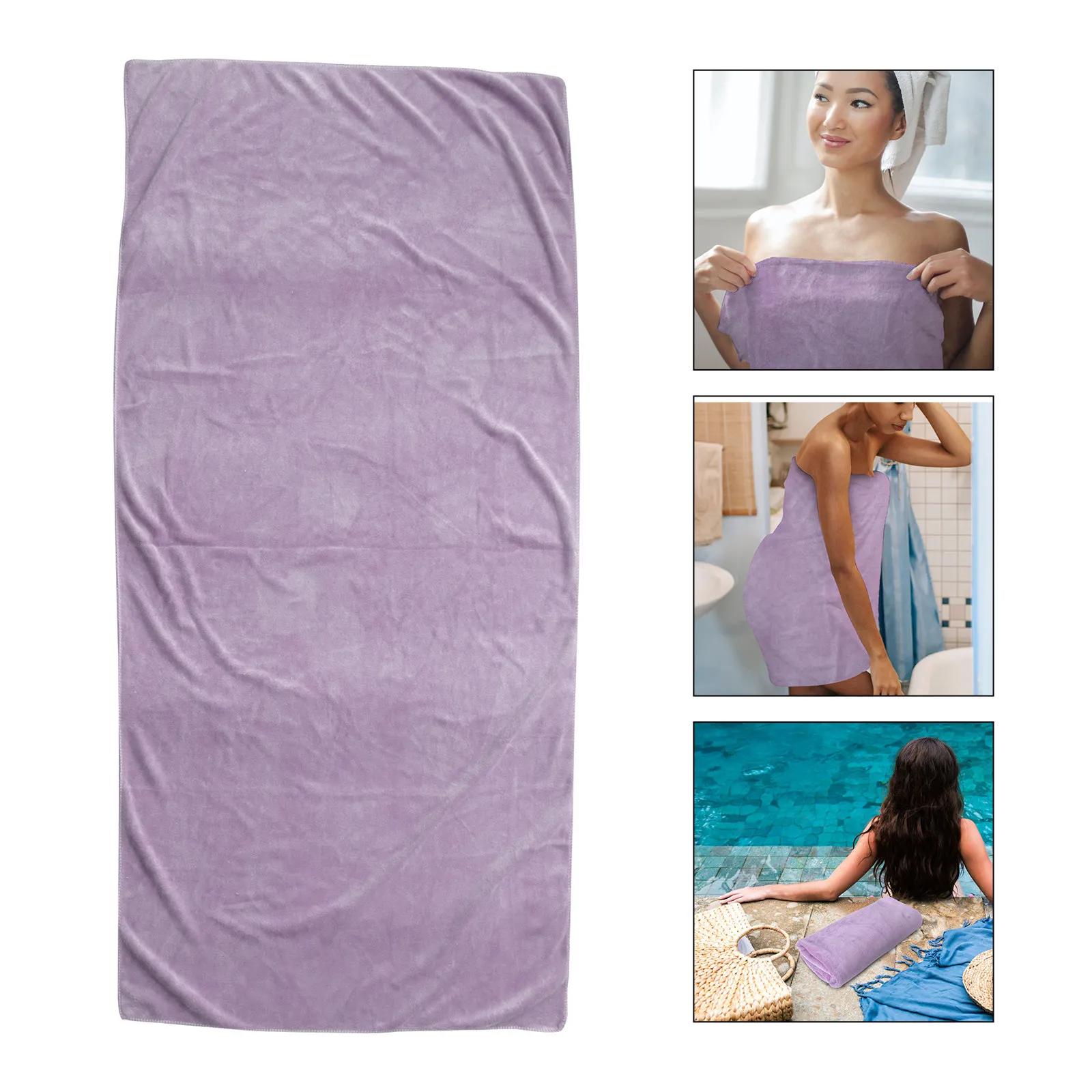 

Microfiber Bath Towel Large Quick Dry Lightweight Breathable Sponge Bath Wrap for Women Spa Beach Swimming Camping